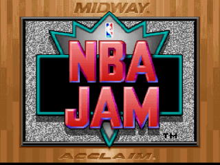 NBA Jam title screen for Super Famicom
